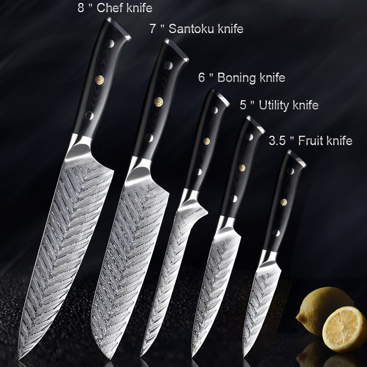 shāpu シャープ Damascus VG10 Steel Kitchen Knives Set